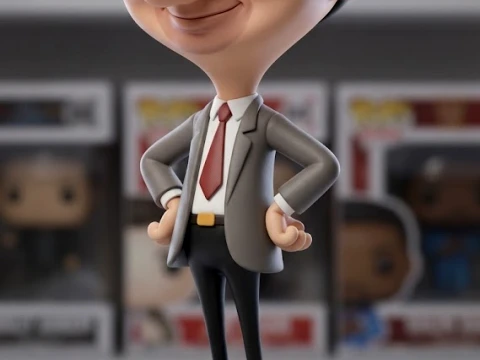Mr Bean Stylized PBR 3D Collectible Figure 3D Print Model