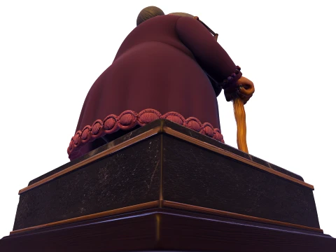 Elderly Woman Stylized 3D Sculpture Character Figurine HighDetail Collectible 3D Print Model
