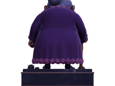 Elderly Woman Stylized 3D Sculpture Character Figurine HighDetail Collectible 3D Print Model