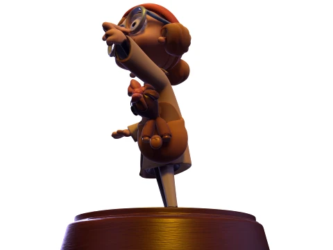 PBR stylized elderly traveler 3D figurine 3D Print Model