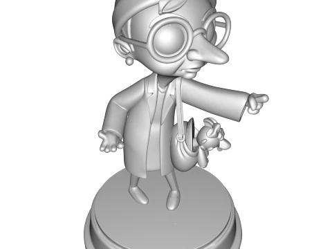 PBR stylized elderly traveler 3D figurine 3D Print Model