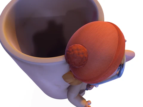 Stylized Character Mug 3D Figurine Surreal Sculpture Collectible Model 3D Print Model
