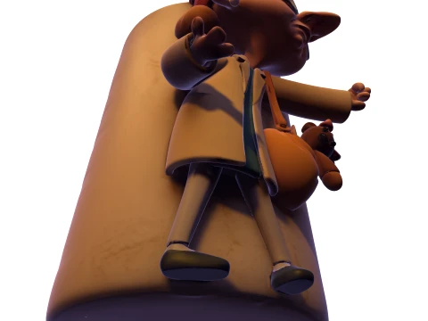Stylized Character Mug 3D Figurine Surreal Sculpture Collectible Model 3D Print Model