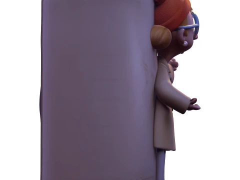 Stylized Character Mug 3D Figurine Surreal Sculpture Collectible Model 3D Print Model