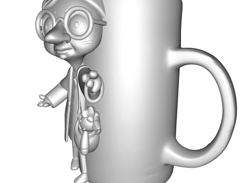 Stylized Character Mug 3D Figurine Surreal Sculpture Collectible Model 3D Print Model