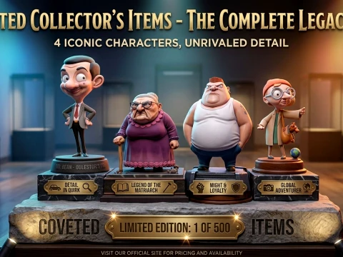 Legacy Character Collection Stylized 3D Figurine Pack 5 Detailed Models Collectors Edition 3D Print Model