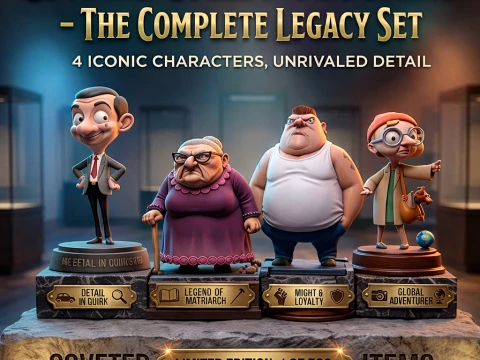 Legacy Character Collection Stylized 3D Figurine Pack 5 Detailed Models Collectors Edition 3D Print Model