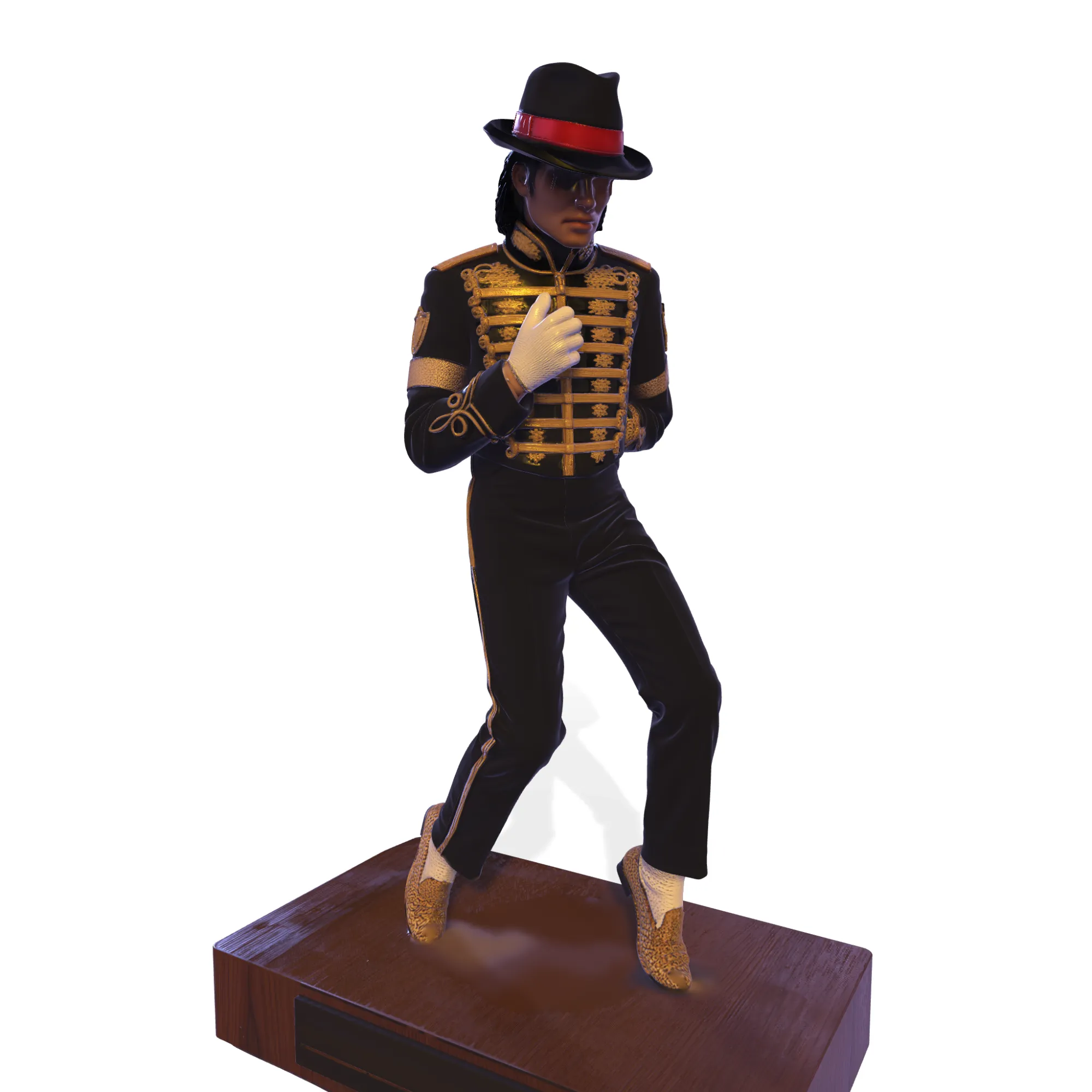Michael Jackson Retro 1980s Pop Icon Statue 3D Print Model .c4d .max .obj .3ds .fbx .stl .blend 