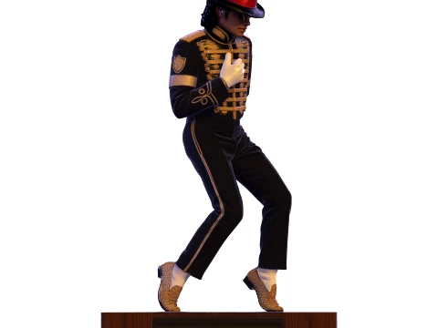Michael Jackson Retro 1980s Pop Icon Statue 3D Print Model