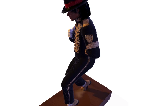 Michael Jackson Retro 1980s Pop Icon Statue 3D Print Model