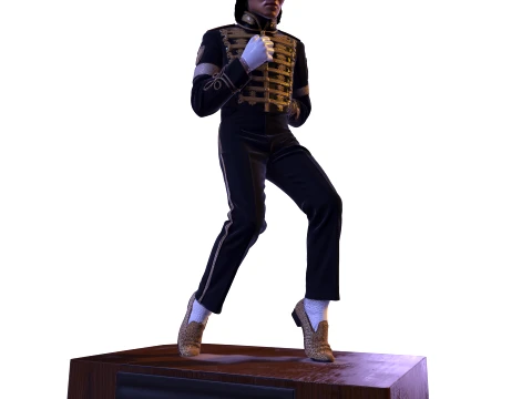 Michael Jackson Retro 1980s Pop Icon Statue 3D Print Model