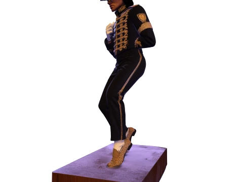 Michael Jackson Retro 1980s Pop Icon Statue 3D Print Model