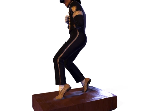 Michael Jackson Retro 1980s Pop Icon Statue 3D Print Model