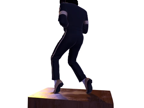 Michael Jackson Retro 1980s Pop Icon Statue 3D Print Model