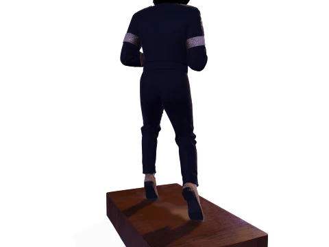 Michael Jackson Retro 1980s Pop Icon Statue 3D Print Model