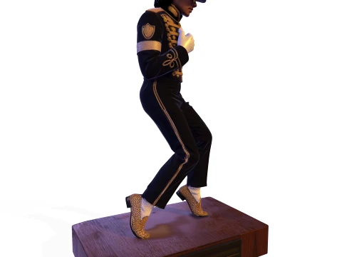 Michael Jackson Retro 1980s Pop Icon Statue 3D Print Model