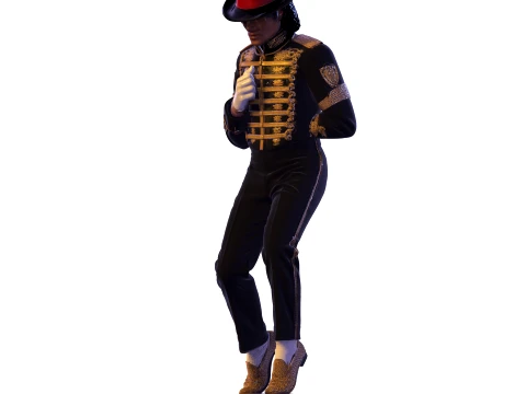 Michael Jackson Retro 1980s Pop Icon Statue 3D Print Model