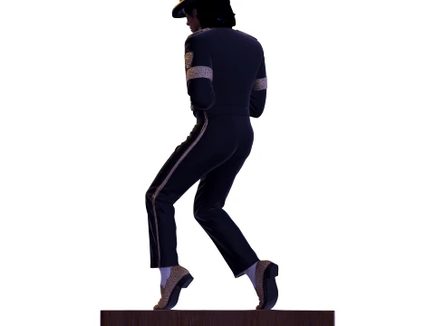 Michael Jackson Retro 1980s Pop Icon Statue 3D Print Model