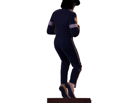 Michael Jackson Retro 1980s Pop Icon Statue 3D Print Model