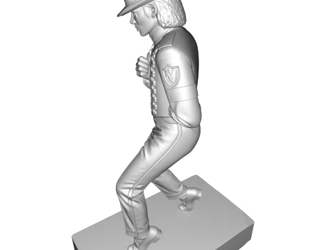 Michael Jackson Retro 1980s Pop Icon Statue 3D Print Model