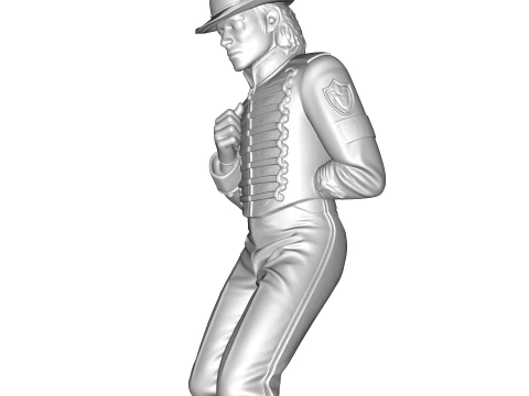 Michael Jackson Retro 1980s Pop Icon Statue 3D Print Model