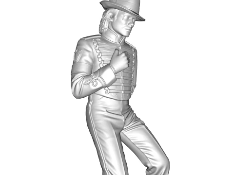 Michael Jackson Retro 1980s Pop Icon Statue 3D Print Model