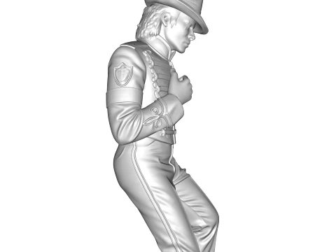 Michael Jackson Retro 1980s Pop Icon Statue 3D Print Model