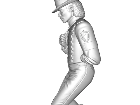 Michael Jackson Retro 1980s Pop Icon Statue 3D Print Model