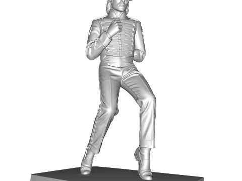 Michael Jackson Retro 1980s Pop Icon Statue 3D Print Model