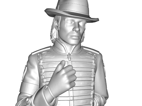 Michael Jackson Retro 1980s Pop Icon Statue 3D Print Model