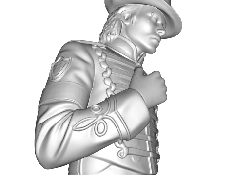 Michael Jackson Retro 1980s Pop Icon Statue 3D Print Model