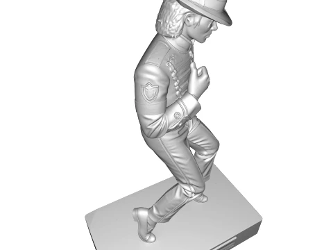 Michael Jackson Retro 1980s Pop Icon Statue 3D Print Model