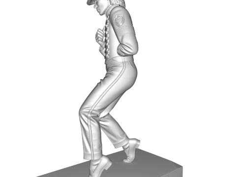 Michael Jackson Retro 1980s Pop Icon Statue 3D Print Model