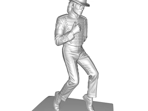 Michael Jackson Retro 1980s Pop Icon Statue 3D Print Model
