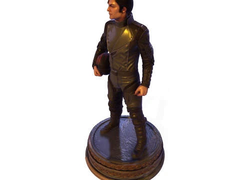 MJ PBR Pop King Sci-Fi Soldier Statue 3D Print Model