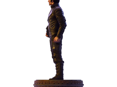 MJ PBR Pop King Sci-Fi Soldier Statue 3D Print Model