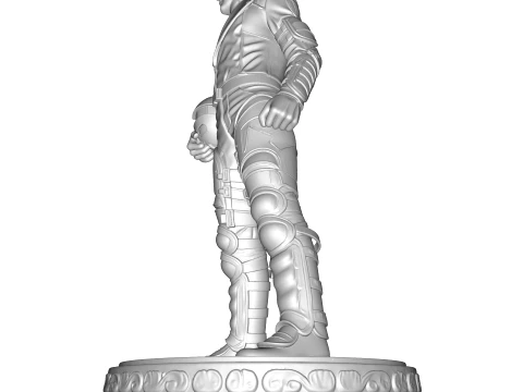 MJ PBR Pop King Sci-Fi Soldier Statue 3D Print Model