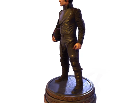 MJ PBR Pop King Sci-Fi Soldier Statue 3D Print Model
