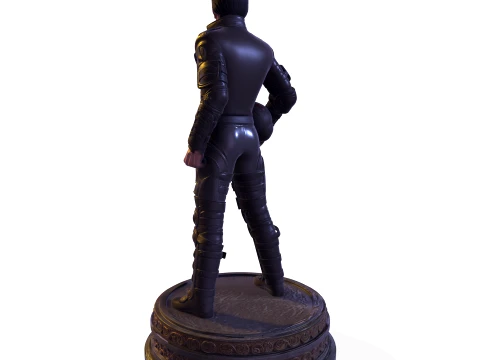 MJ PBR Pop King Sci-Fi Soldier Statue 3D Print Model
