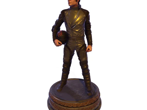 Michael Jackson Pop King Sci-Fi Soldier Statue 3D Print Model