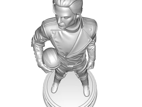 Michael Jackson Pop King Sci-Fi Soldier Statue 3D Print Model