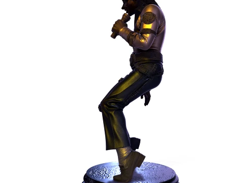 MJ PBR 1980s Pop Icon Bad Tour Dance Pose Statue STL 3D 3D Print Model