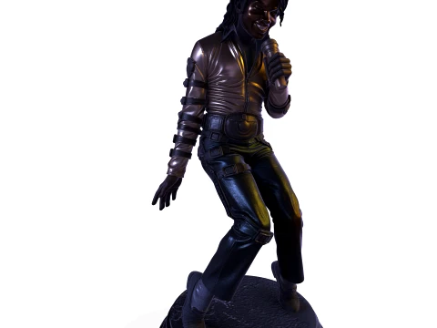 MJ PBR 1980s Pop Icon Bad Tour Dance Pose Statue STL 3D 3D Print Model
