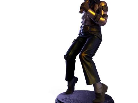 MJ PBR 1980s Pop Icon Bad Tour Dance Pose Statue STL 3D 3D Print Model