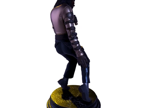 MJ PBR 1980s Pop Icon Bad Tour Dance Pose Statue STL 3D 3D Print Model