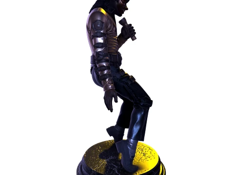 MJ PBR 1980s Pop Icon Bad Tour Dance Pose Statue STL 3D 3D Print Model