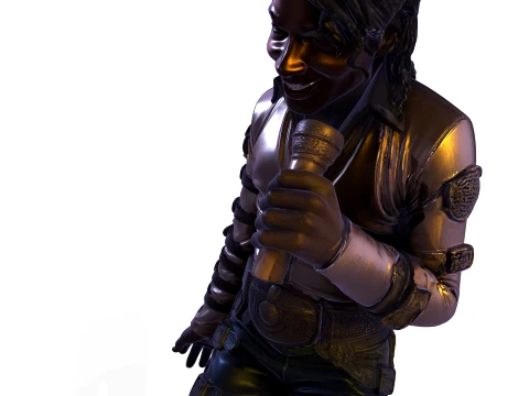 MJ PBR 1980s Pop Icon Bad Tour Dance Pose Statue STL 3D 3D Print Model