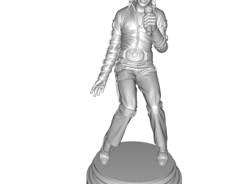 MJ PBR 1980s Pop Icon Bad Tour Dance Pose Statue STL 3D 3D Print Model