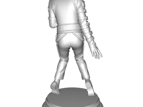 MJ PBR 1980s Pop Icon Bad Tour Dance Pose Statue STL 3D 3D Print Model