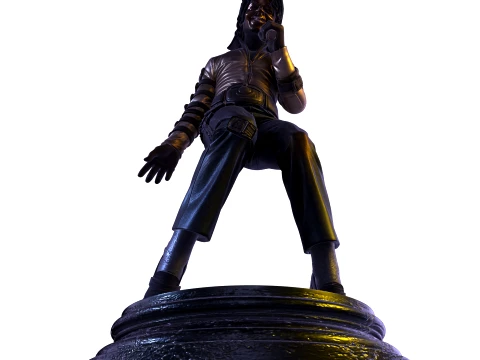 MJ PBR 1980s Pop Icon Bad Tour Dance Pose Statue STL 3D 3D Print Model